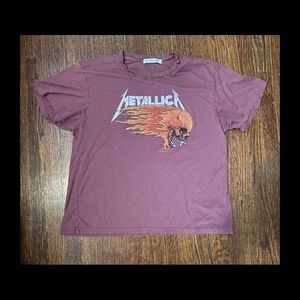 Daydreamer Metallica Tee in Mauve